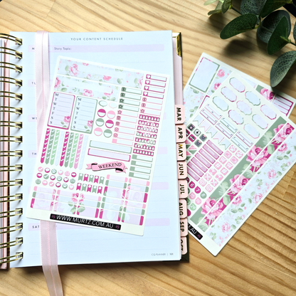 Roses A6 Journal & Planner Stickers