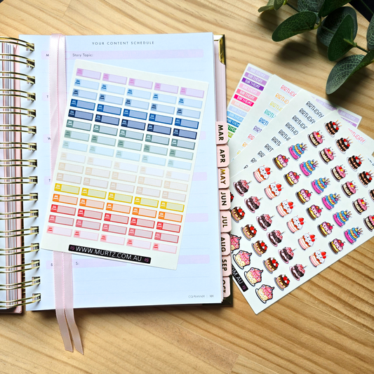 Birthday A6 Journal & Planner Stickers