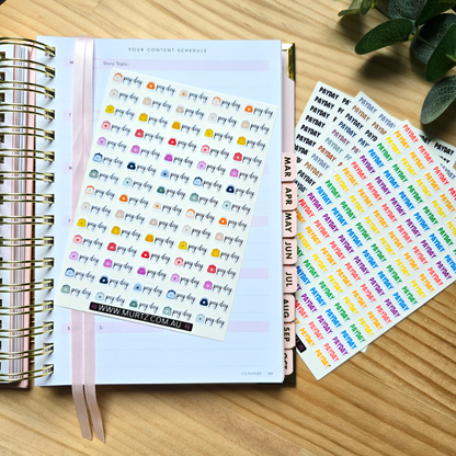 Payday A6 Journal & Planner Stickers