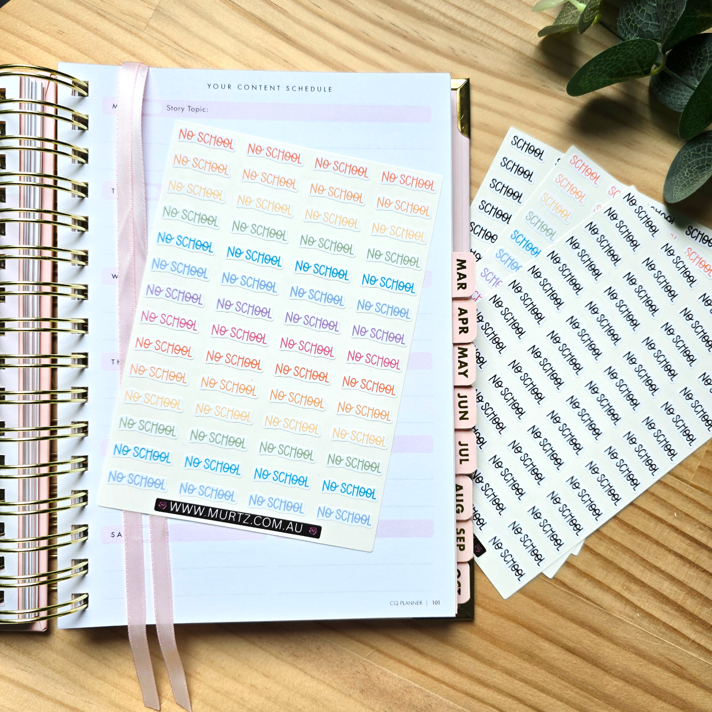 School A6 Journal & Planner Stickers
