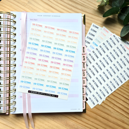 School A6 Journal & Planner Stickers