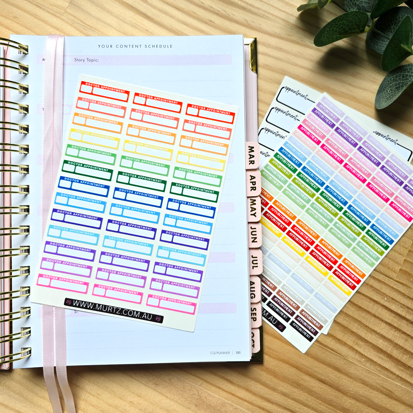 Appointment A6 Journal & Planner Stickers