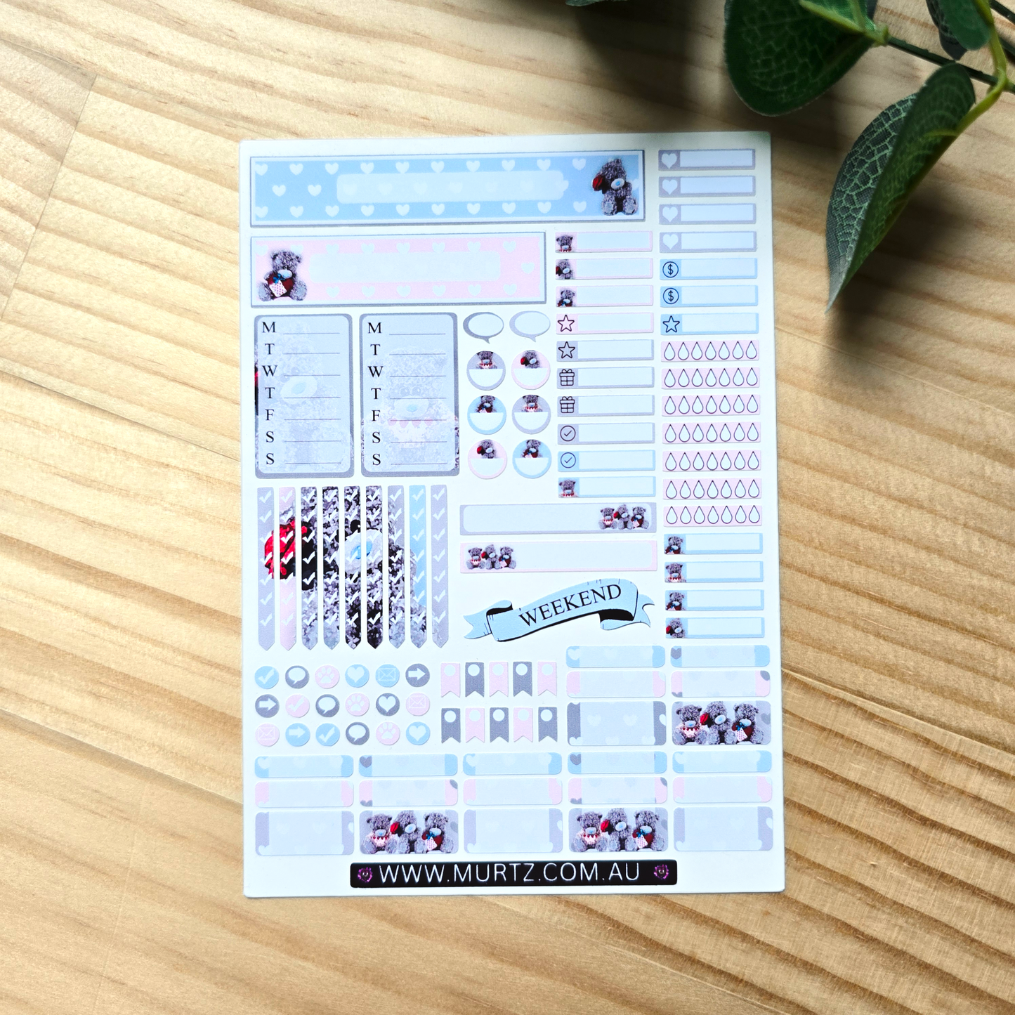 Bear A6 Journal & Planner Stickers