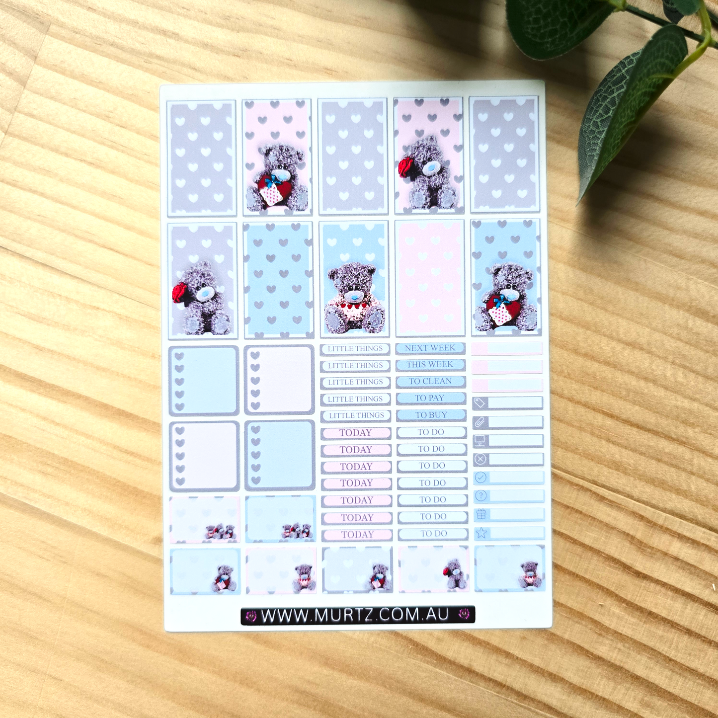 Bear A6 Journal & Planner Stickers