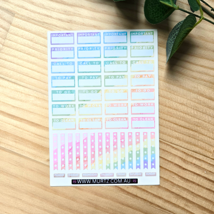 Colour Paint A6 Journal & Planner Stickers