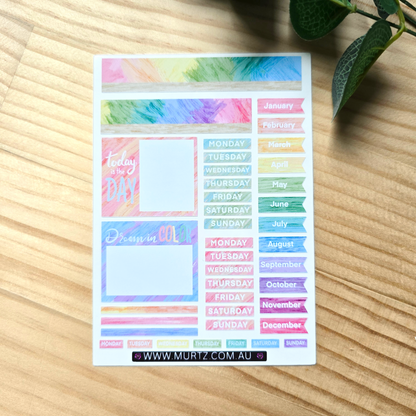 Colour Paint A6 Journal & Planner Stickers