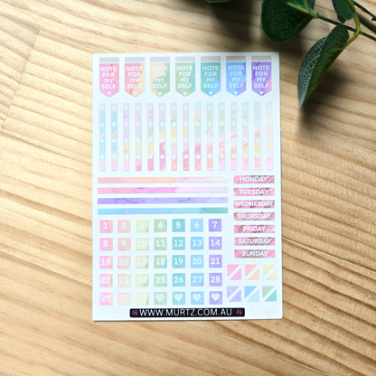 Colour Paint A6 Journal & Planner Stickers