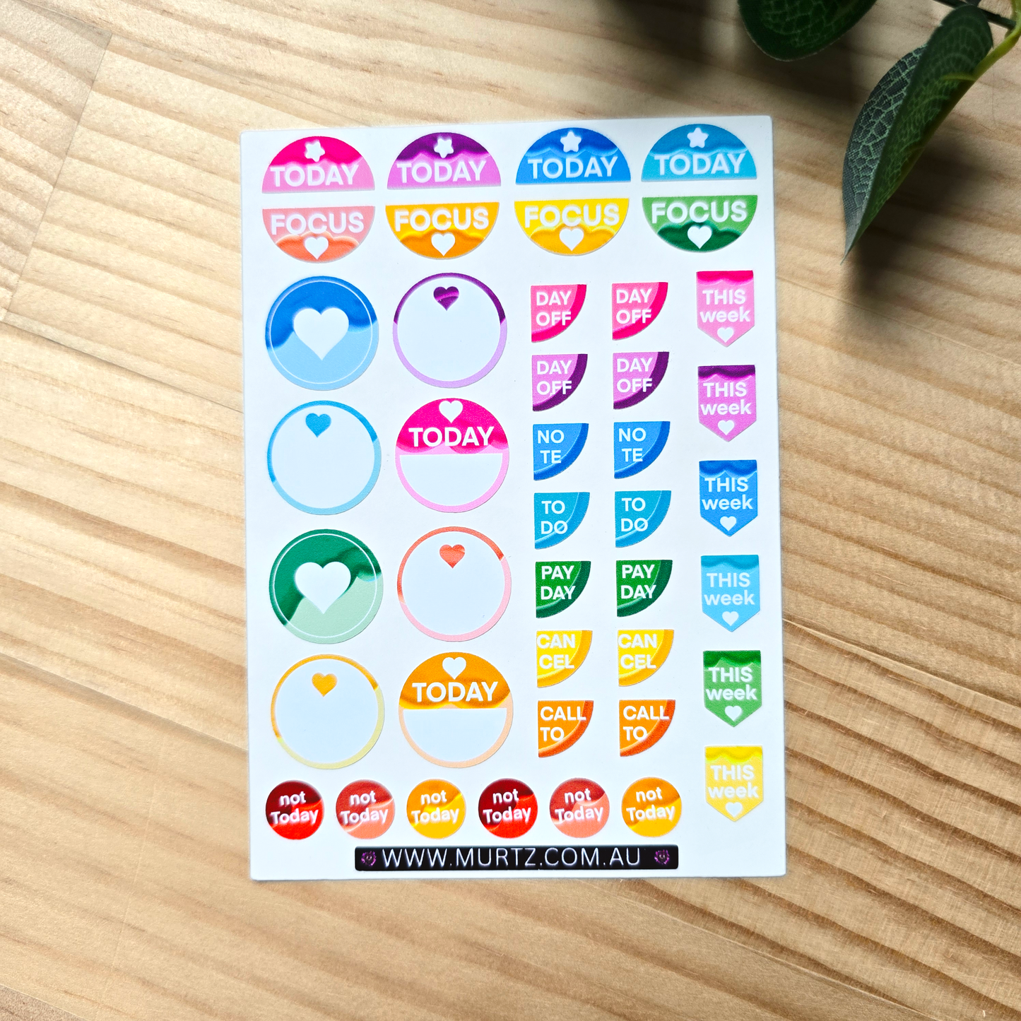 Rainbow Jelly A6 Journal & Planner Stickers