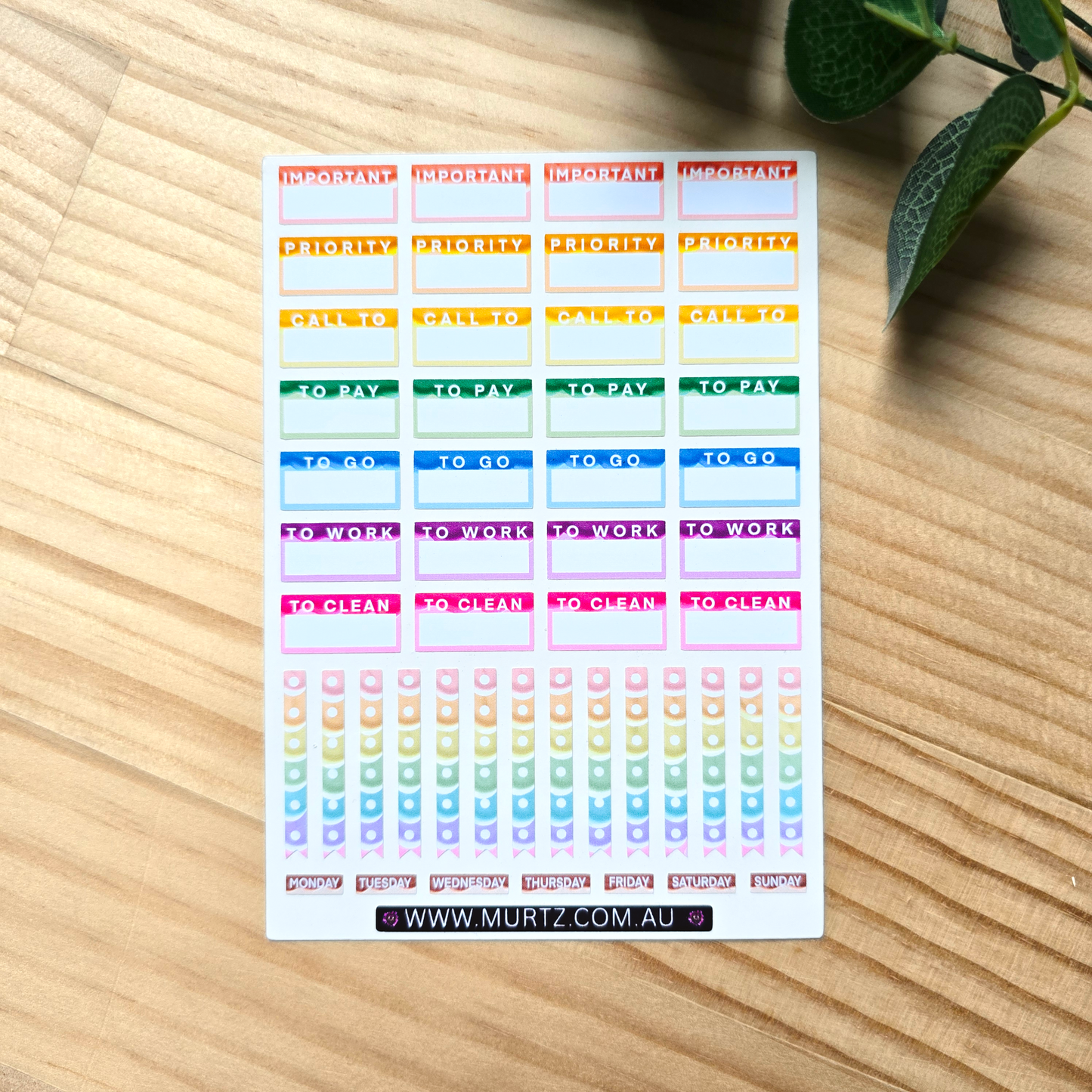 Rainbow Jelly A6 Journal & Planner Stickers