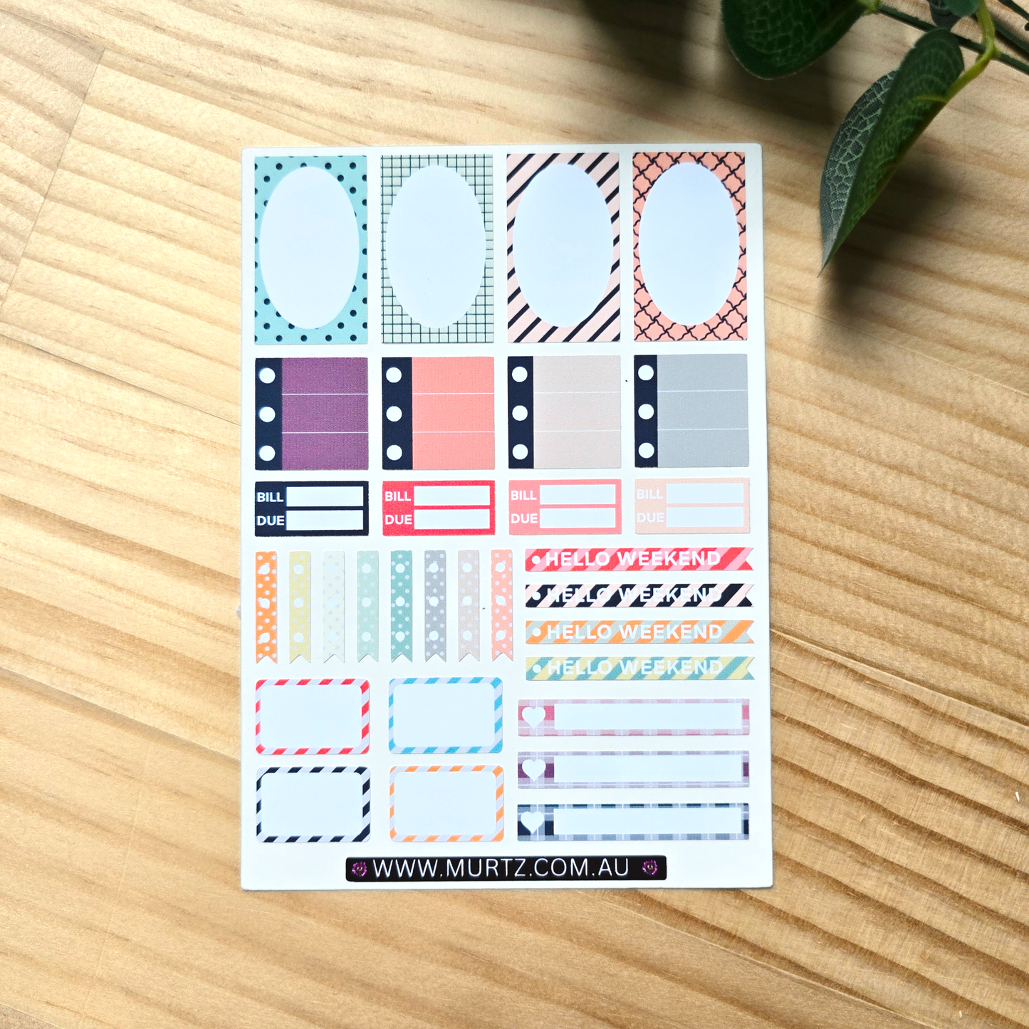 Retro A6 Journal & Planner Stickers