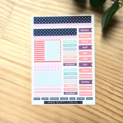 Retro A6 Journal & Planner Stickers