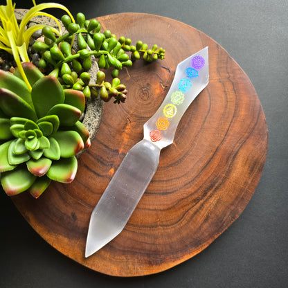 Chakra Selenite Knife