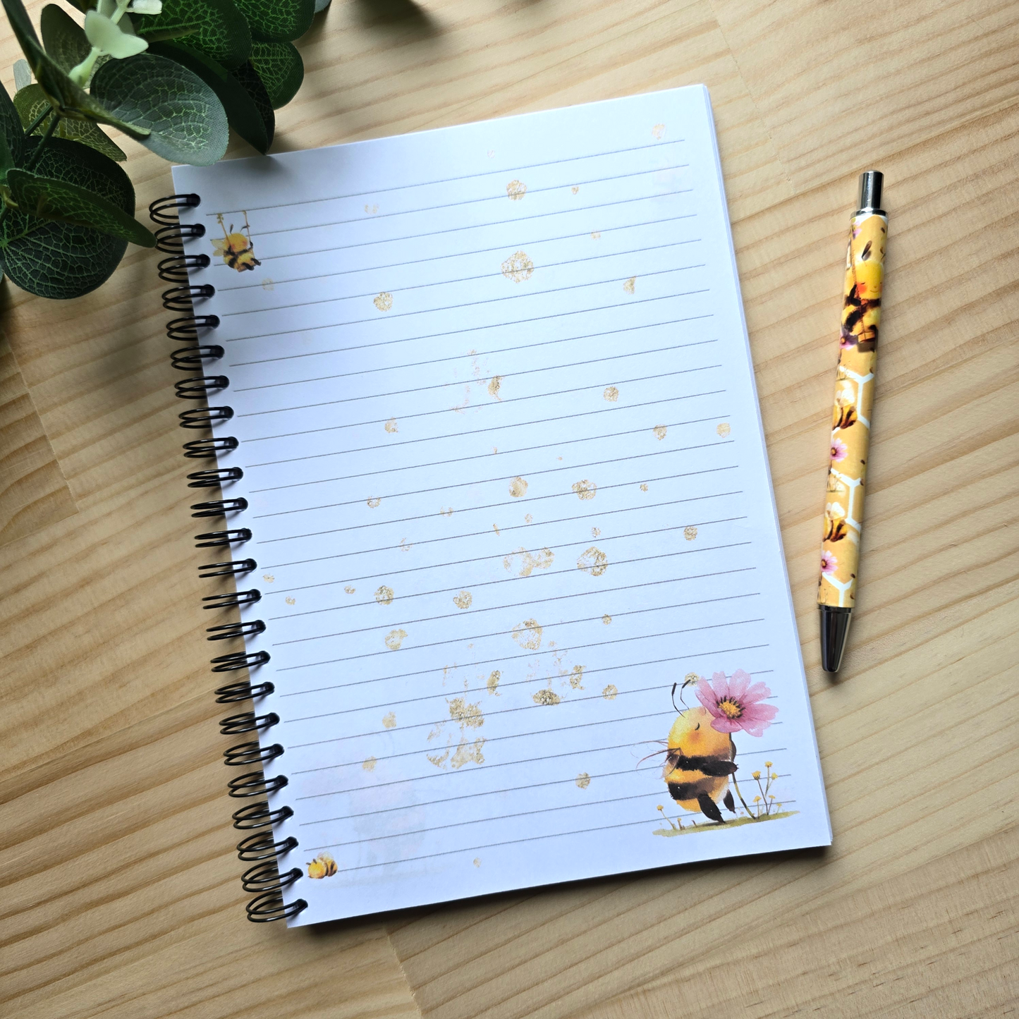 Cute Bee Handmade Notebook A5