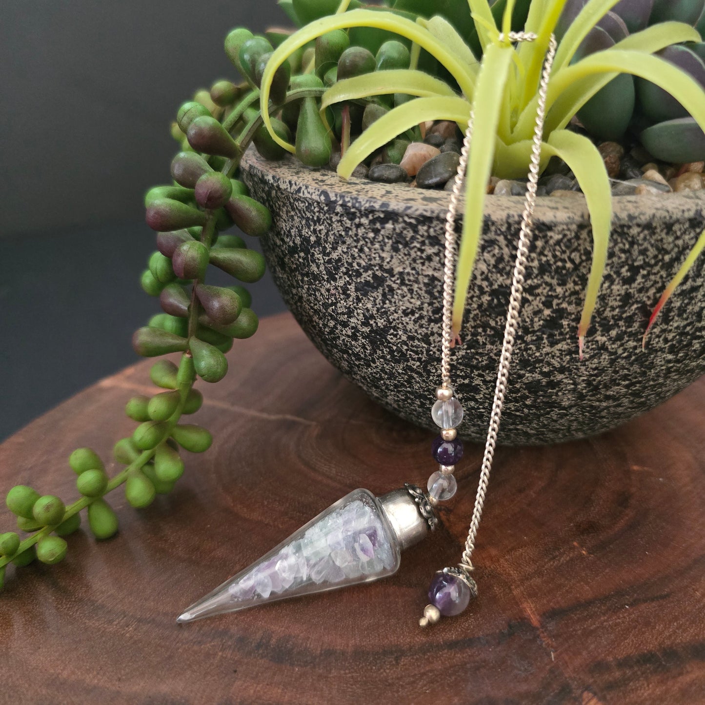 Fluorite Chip Pendulum