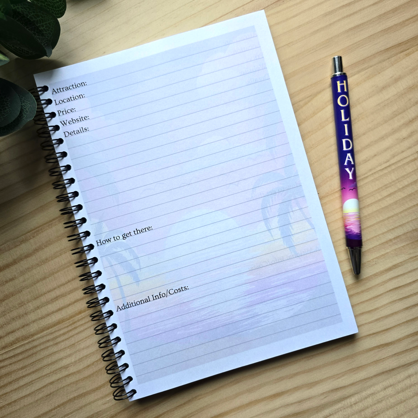 Holiday Planner Notebook A5