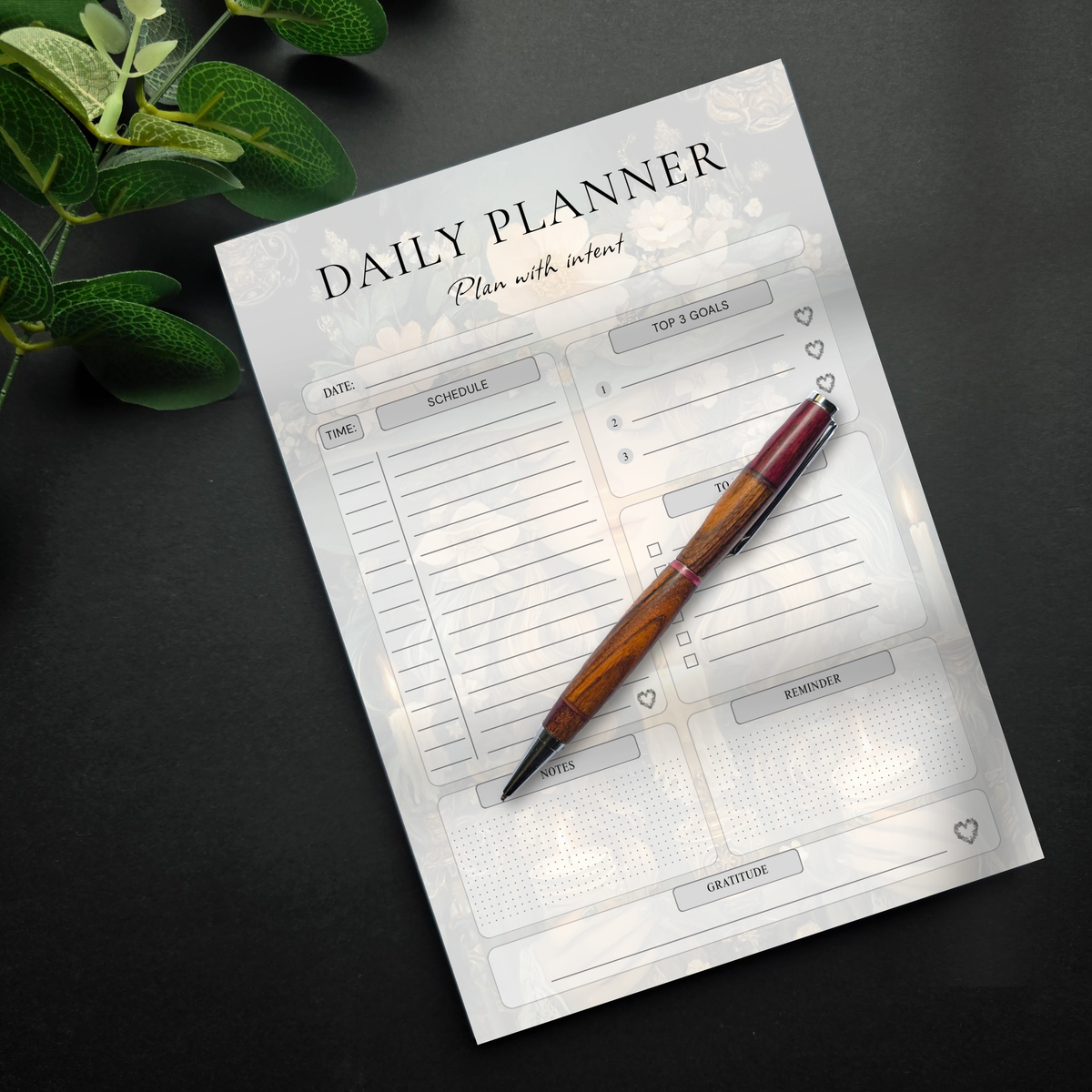 Daily Planner Floral Witch A5 Notepad