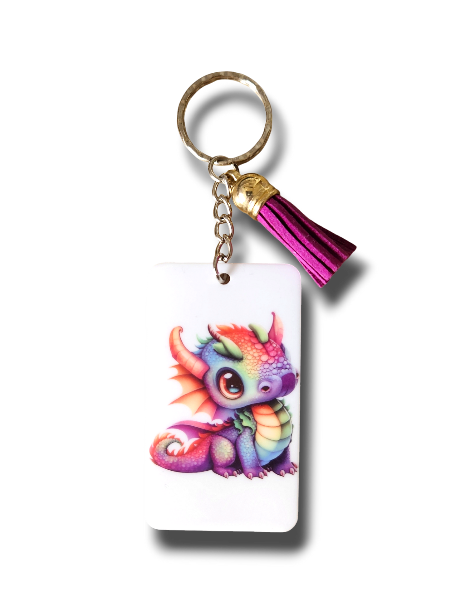 Rainbow Dragon Keyring