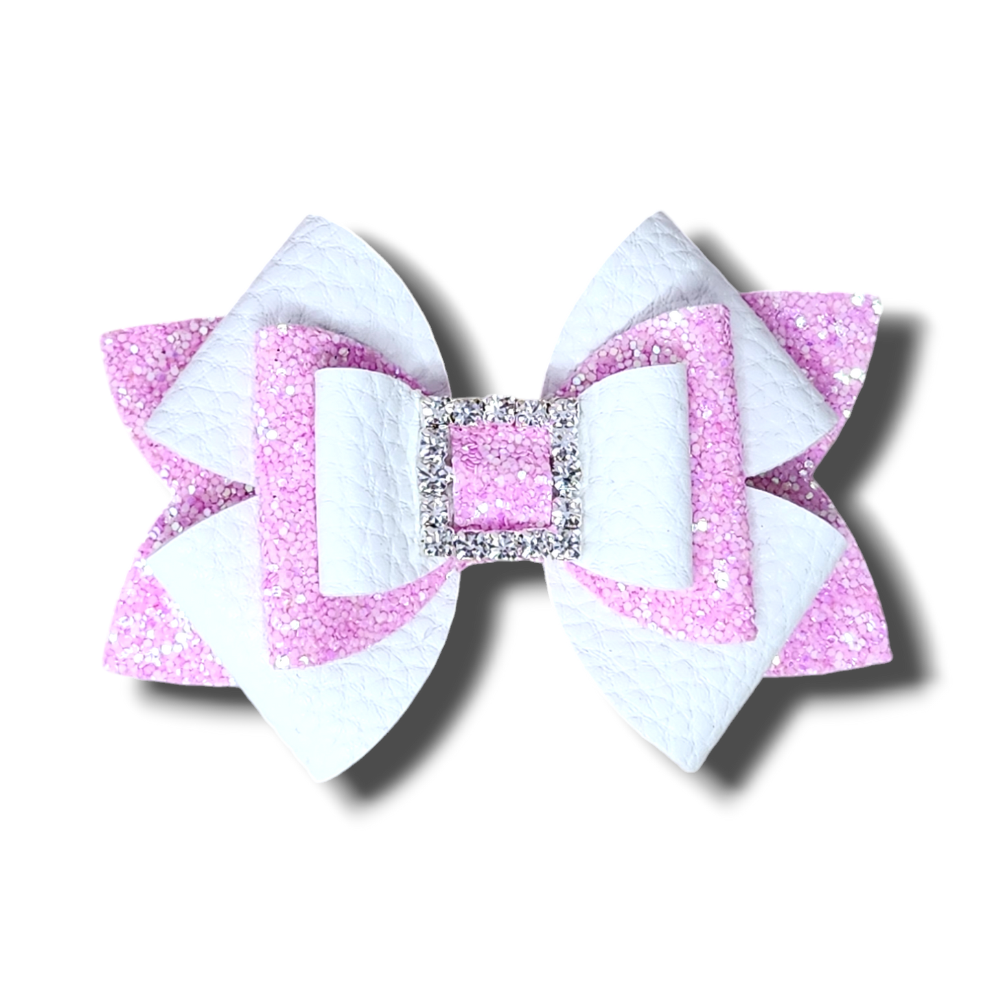 Pink & White Duchess Bow