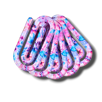 Pastel Flowers Jumbo Paperclip Bookmark