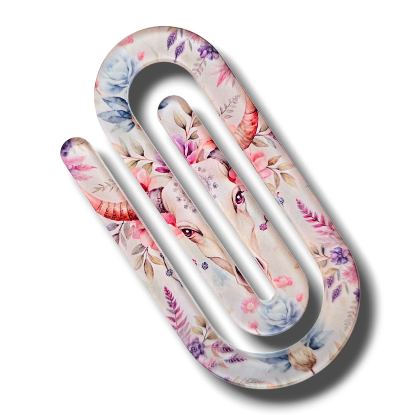 Boho Skull Jumbo Paperclip Bookmark