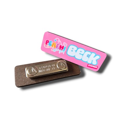 Custom MDF Business Name Tags