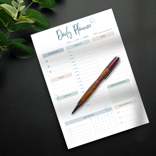 Blue Boho Daily Planner