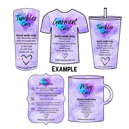 Custom Gloss 300gsm Care Cards