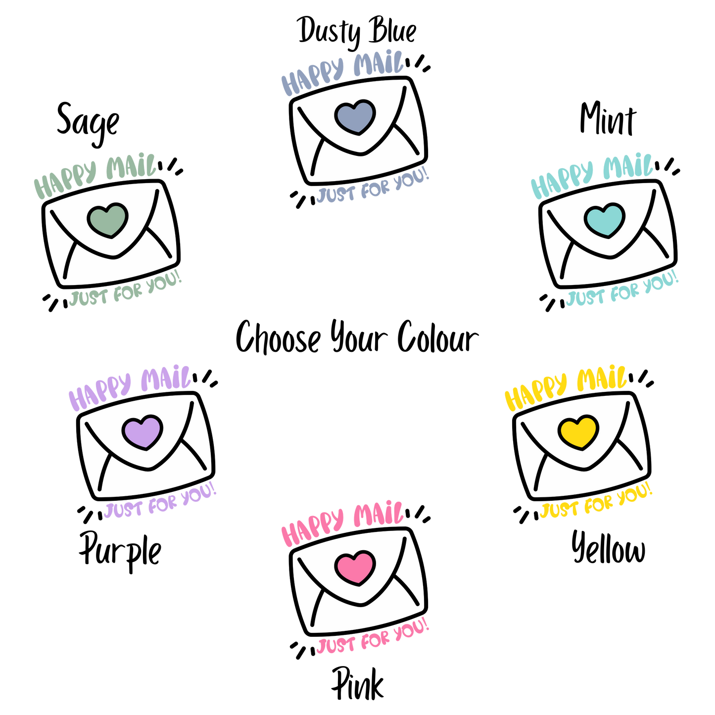 Happy Mail Business Sticker Sheet