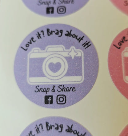 Snap, Tag, Share Business Sticker Sheet