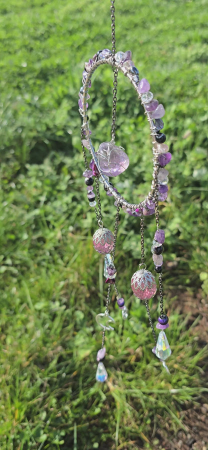 Purple Amethyst Crystal Sun Catcher